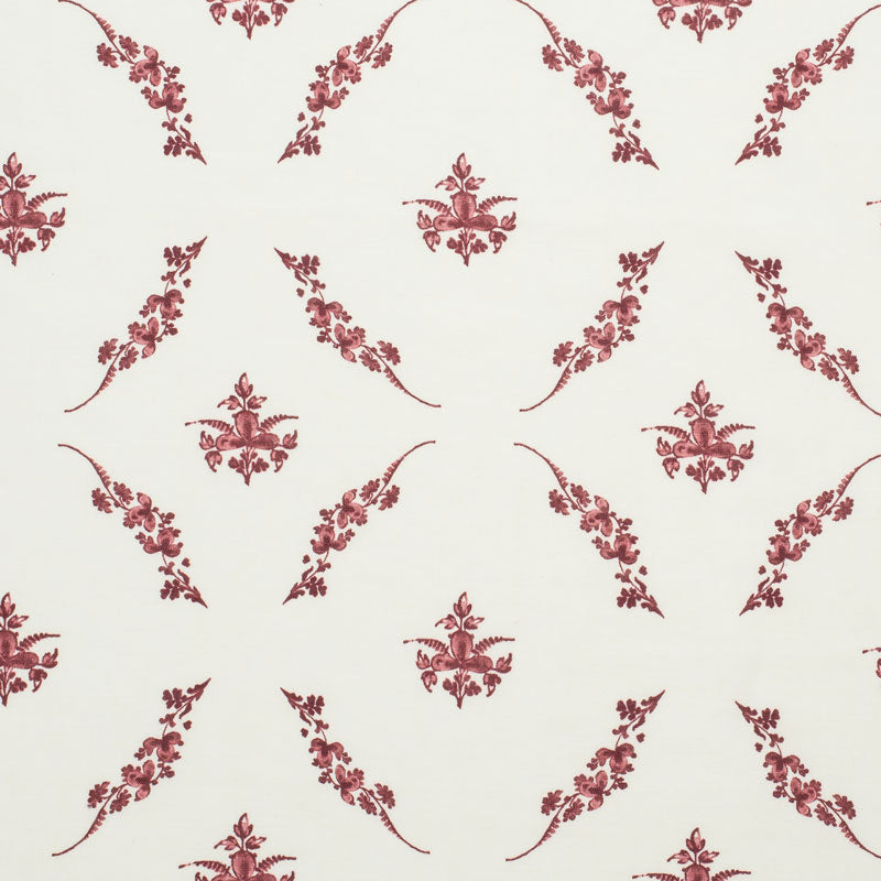 Trifolium Wreath Linen / Raspberry on Ivory Samples