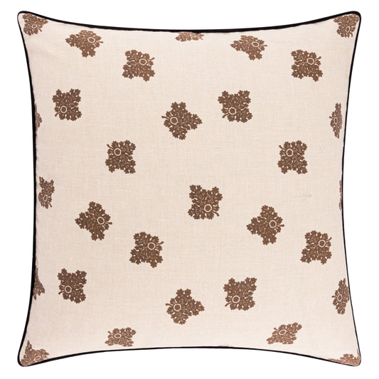 D'Arbres Walnut Linen Velvet Piped Cushion | 50 x 50cm