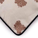 D'Arbres Walnut Linen Velvet Piped Cushion | 50 x 50cm D'Arbres Walnut Linen Velvet Piped Cushion | 50 x 50cm