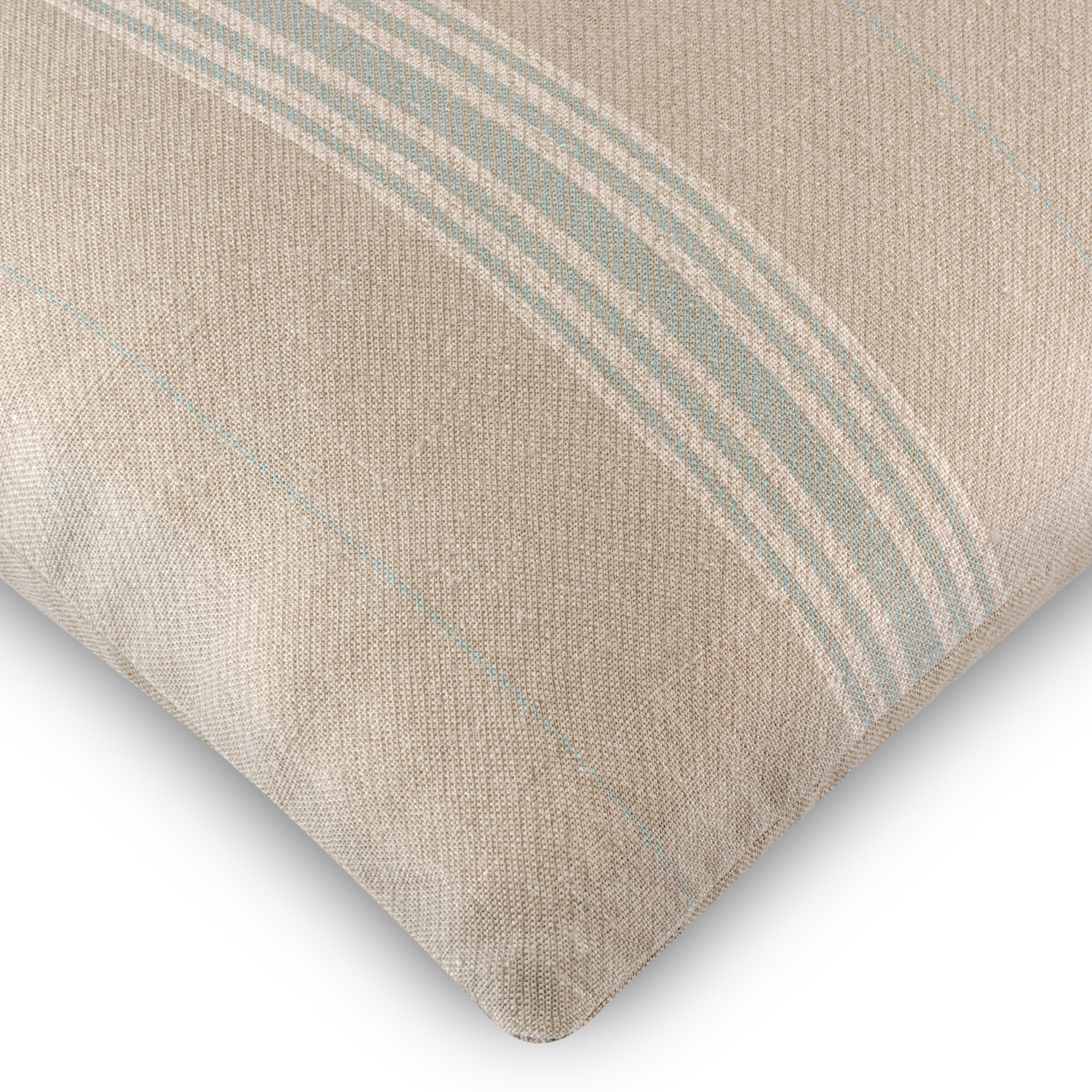 Vallon Stripe Duck Egg Linen Cushion | 55 x 32cm Vallon Stripe Duck Egg Linen Cushion | 55 x 32cm