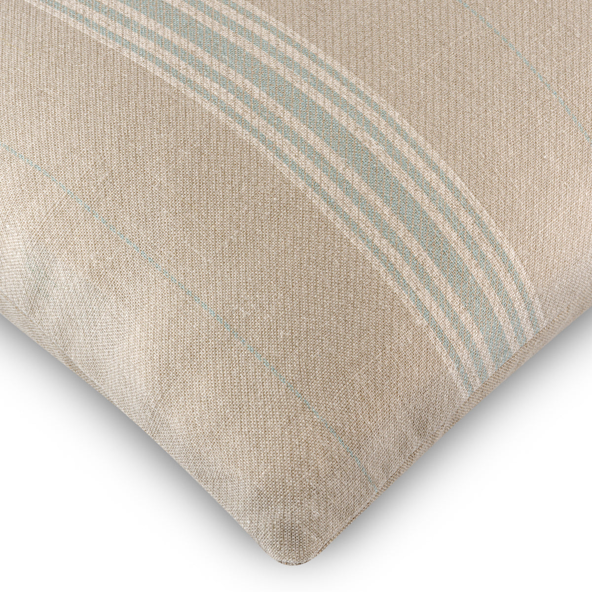 Vallon Stripe Duck Egg Linen Cushion | 55 x 32cm