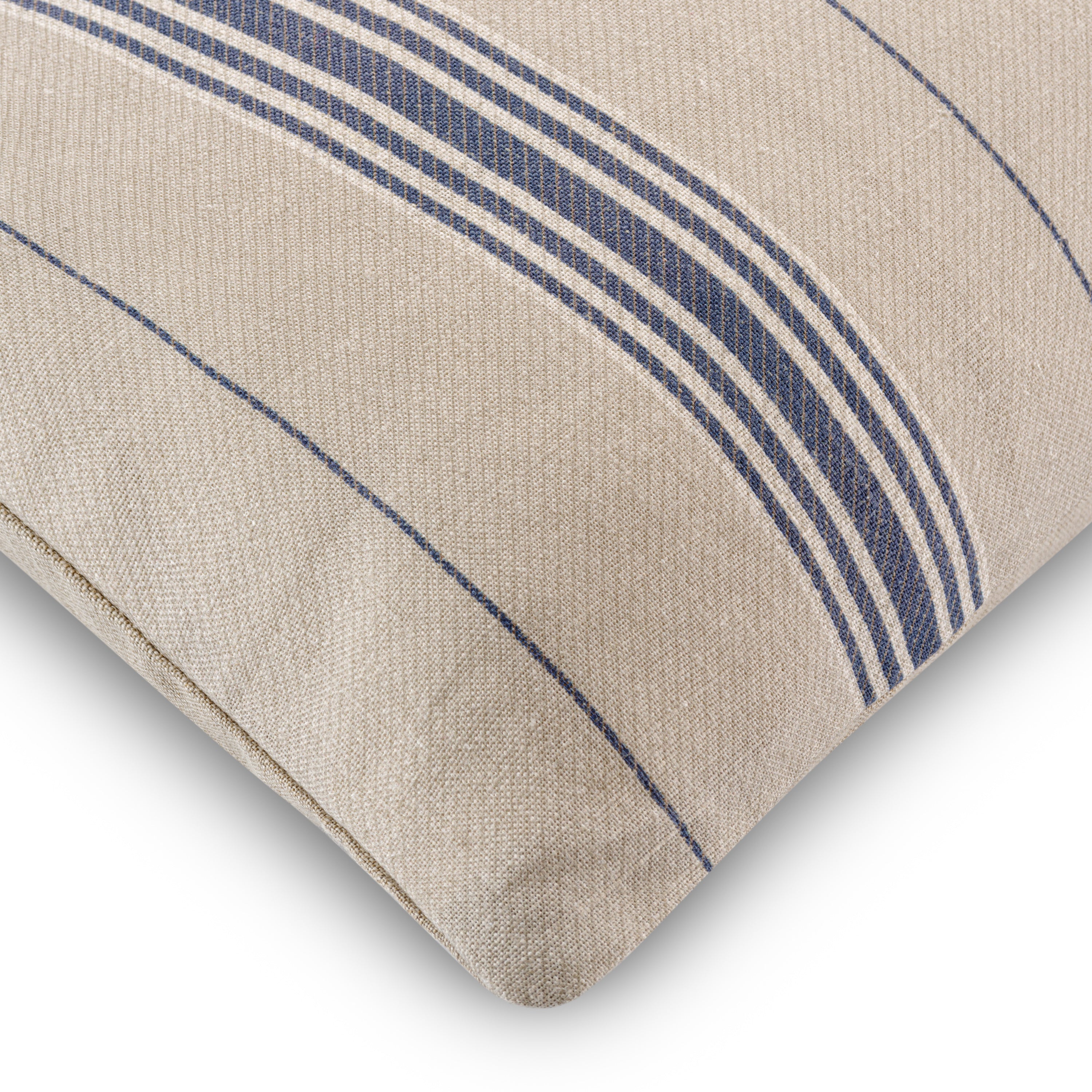 Vallon Stripe Indigo Linen Cushion | 55 x 32cm