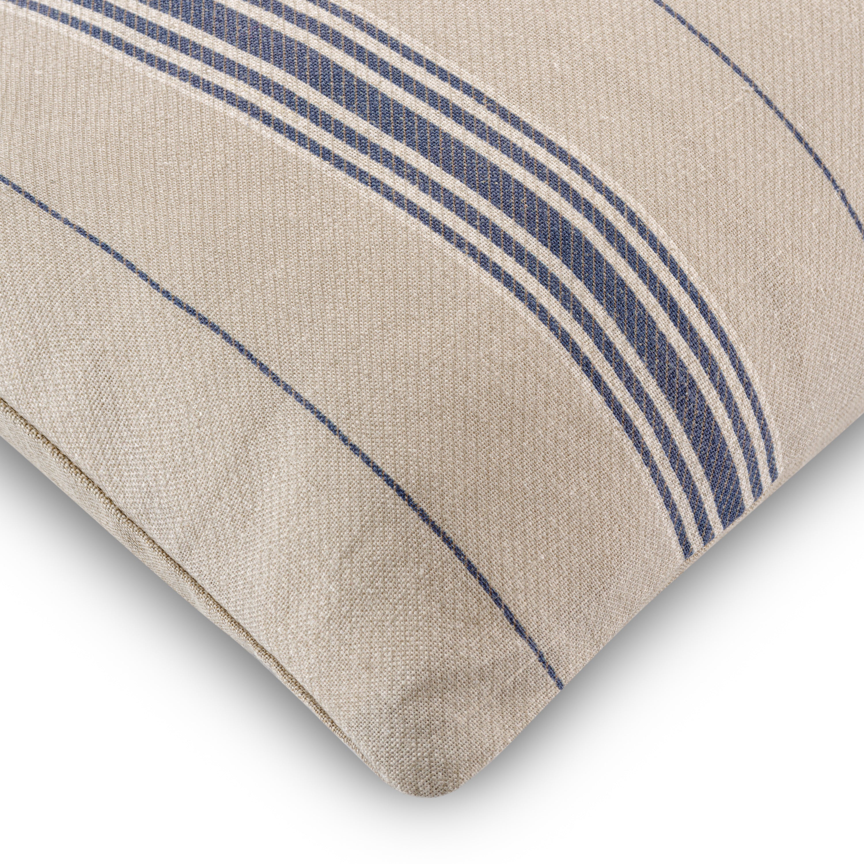 Vallon Stripe Indigo Linen Cushion | 55 x 32cm Vallon Stripe Indigo Linen Cushion | 55 x 32cm