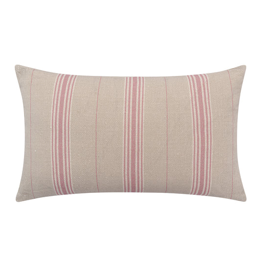 Vallon Stripe Rose Linen Cushion | 55 x 32cm