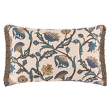 Wherwell Blue Linen Fringed Cushion | 55 x 32cm Wherwell Blue Linen Fringed Cushion | 55 x 32cm