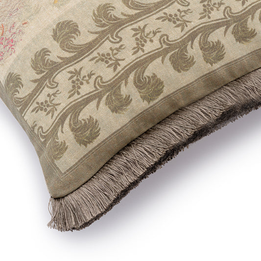 The Wherwell Cushion / Taupe Fringeing | 78cm x 38cm