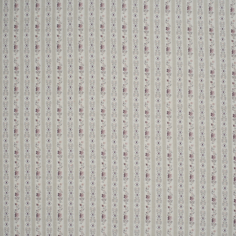 Beauclerc Stripe Narrow Linen / Damson