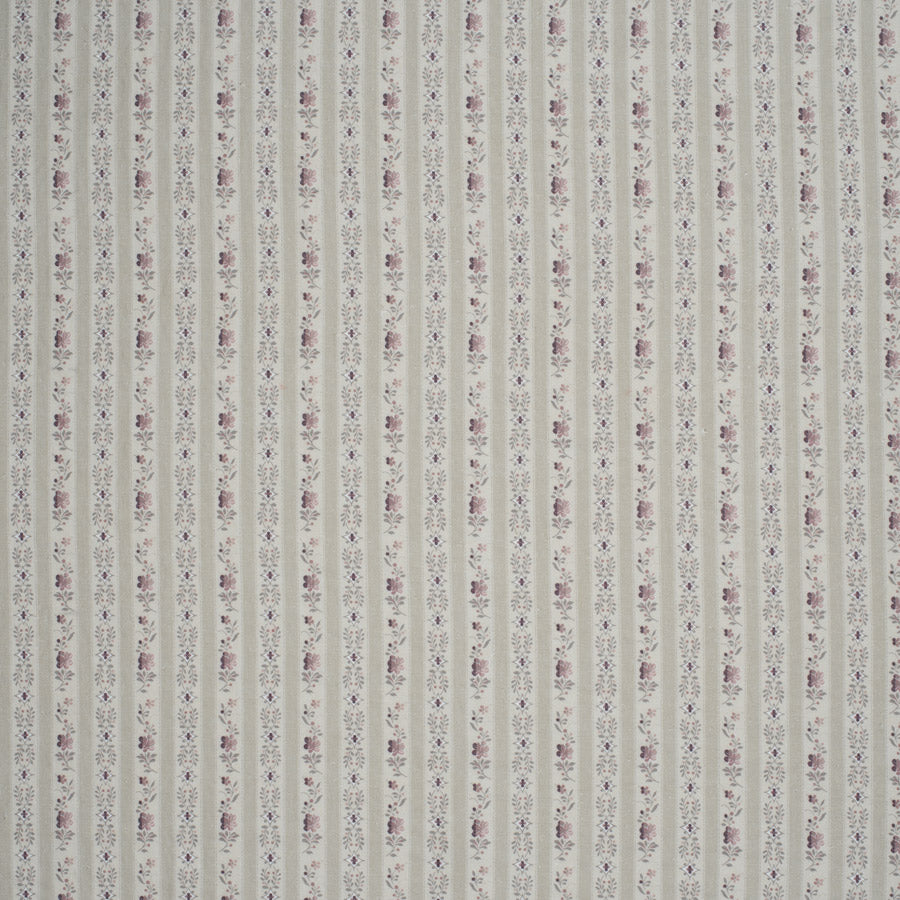 Beauclerc Stripe Narrow Linen / Damson