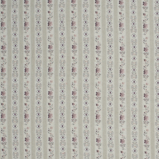 Beauclerc Stripe Narrow Linen / Damson Samples