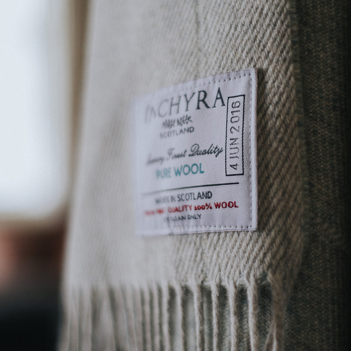 Inchyra Scottish Wool Throw / Sky