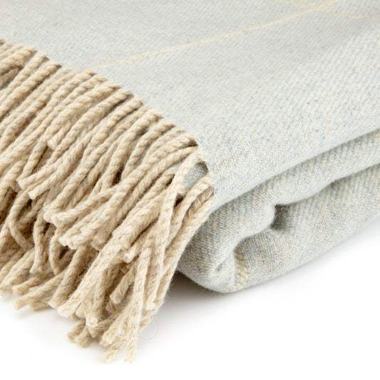 Inchyra Scottish Wool Throw / Sky