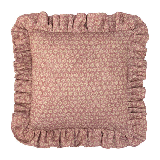 Sakura Vintage Rose Linen Frilled Cushion | 45 x 45cm + frill