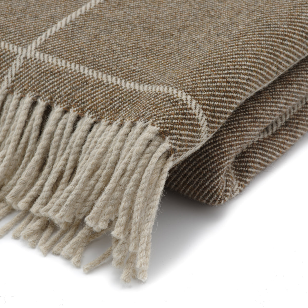 Inchyra Scottish Wool Throw / Conker