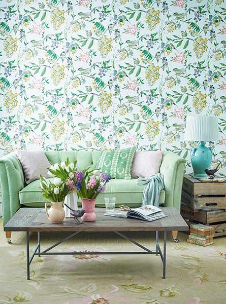 Inchyra Couronne Aged Linen/Fern Green in Period Living Magazine April 2016