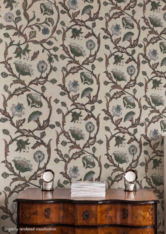 Wherwell Wallpaper / Green