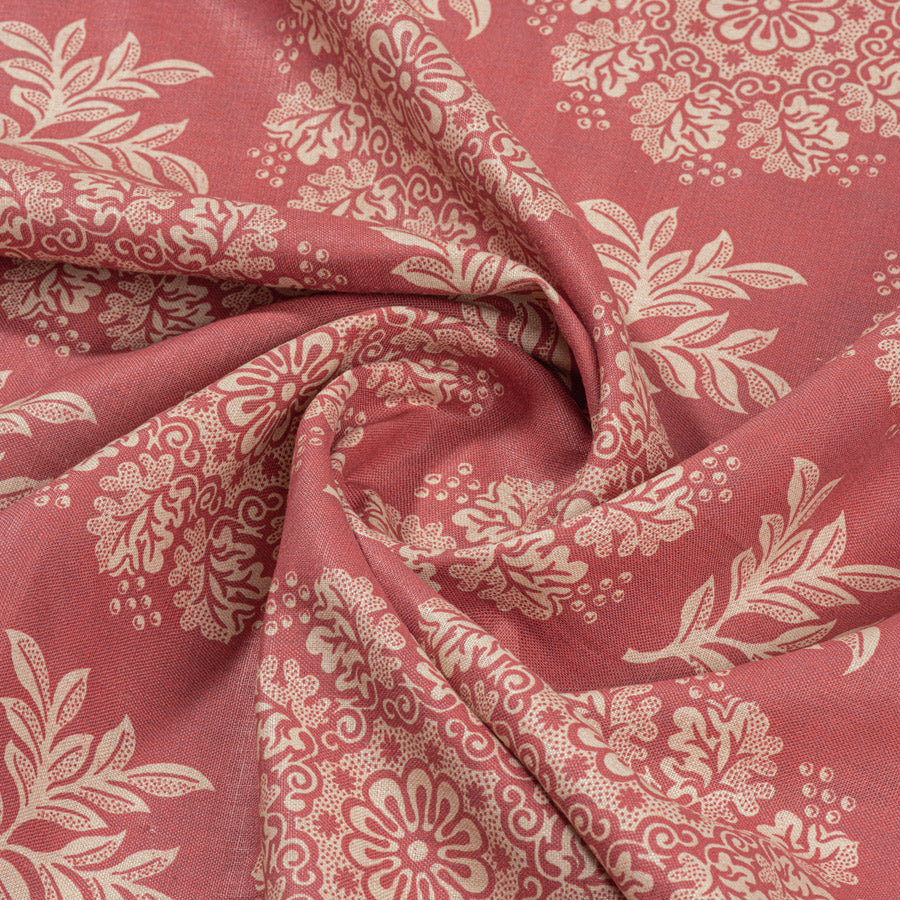 Jaujac Rondelle Linen / Carmine Samples