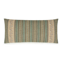 Jaujac Stripe Ochre Blue Braided Cushion