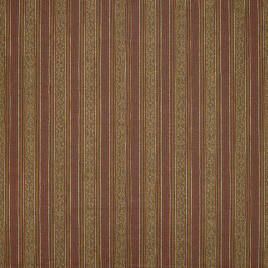 Jaujac Stripe Linen / Carmine-Ochre