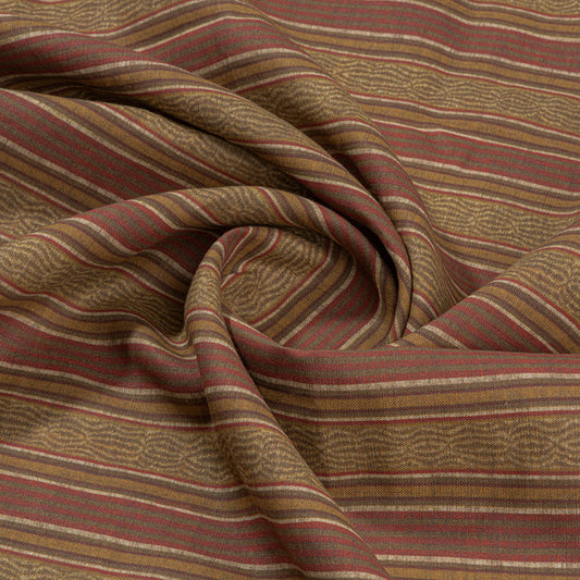 Jaujac Stripe Linen / Carmine-Ochre