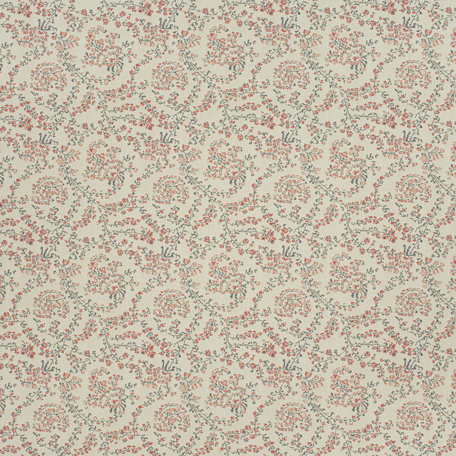 Jaujac Virelle Wallpaper / Carmine Blue Samples