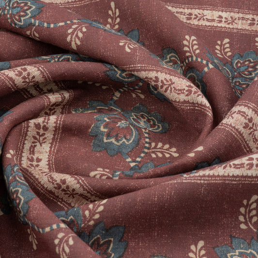 Somborne Stripe Linen / Merlot Samples