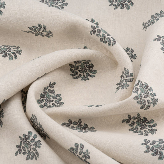 Somborne Wreath Linen / Teal Samples