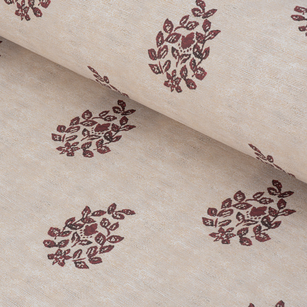 Somborne Wreath Wallpaper / Merlot