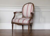 Vallon Stripe Linen / Cardinal