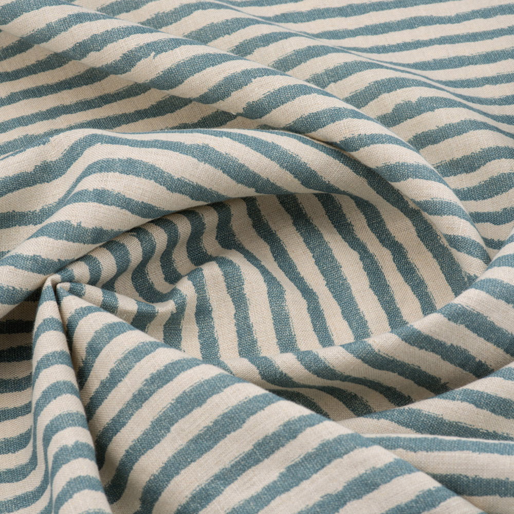 Waverley Stripe Linen / Vintage Blue