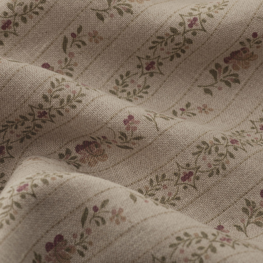 Beauclerc Stripe Narrow Linen / Natural Rose