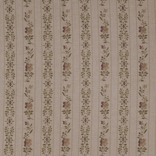 Beauclerc Stripe Narrow Linen / Natural Rose Samples