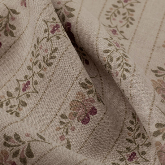 Beauclerc Stripe Wide Linen / Natural Rose