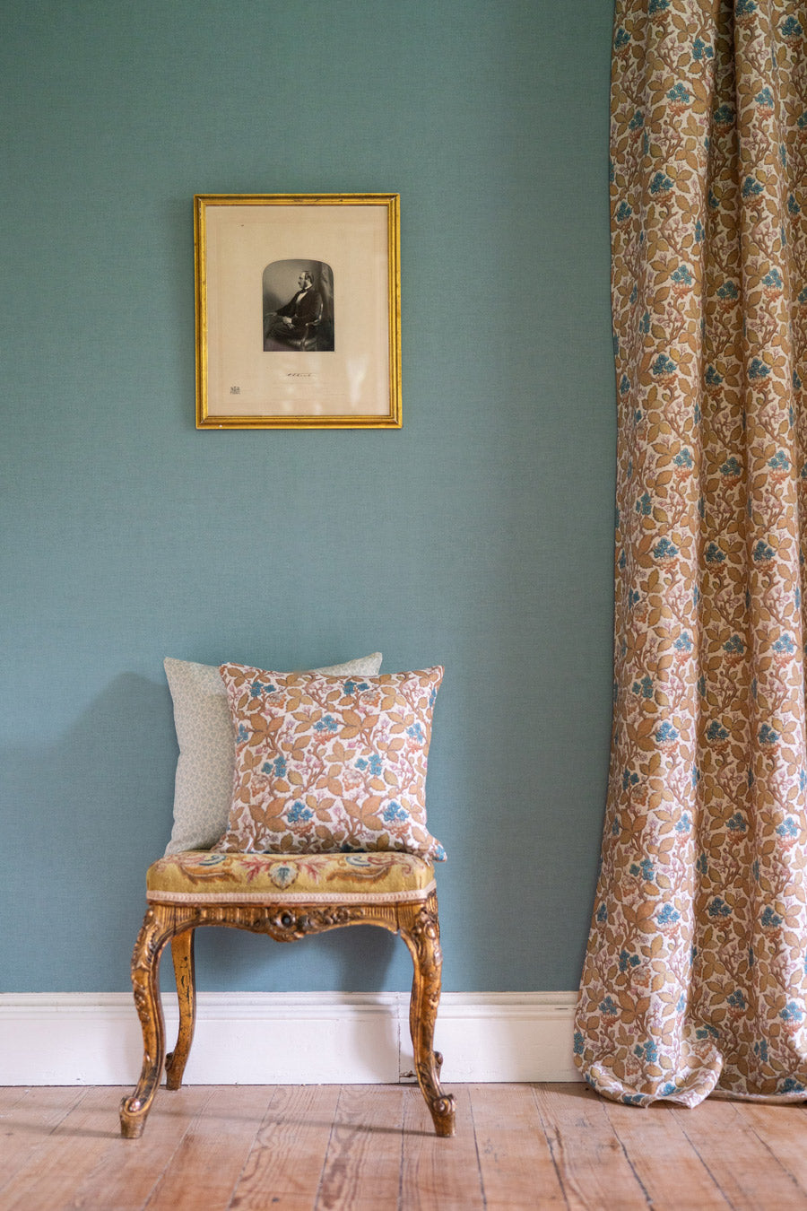 Linen Print Wallpaper / Sea Spray