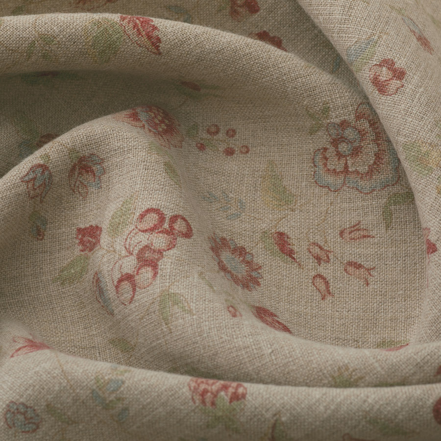 Framboise Double Aged Linen / Natural Samples