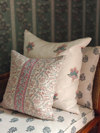 Jaujac Virelle Carmine Blue Braided Cushion