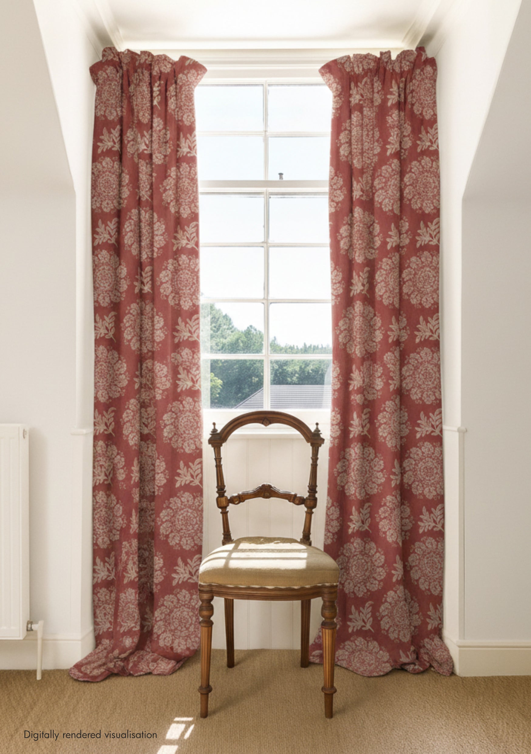 Jaujac Rondelle Linen / Carmine