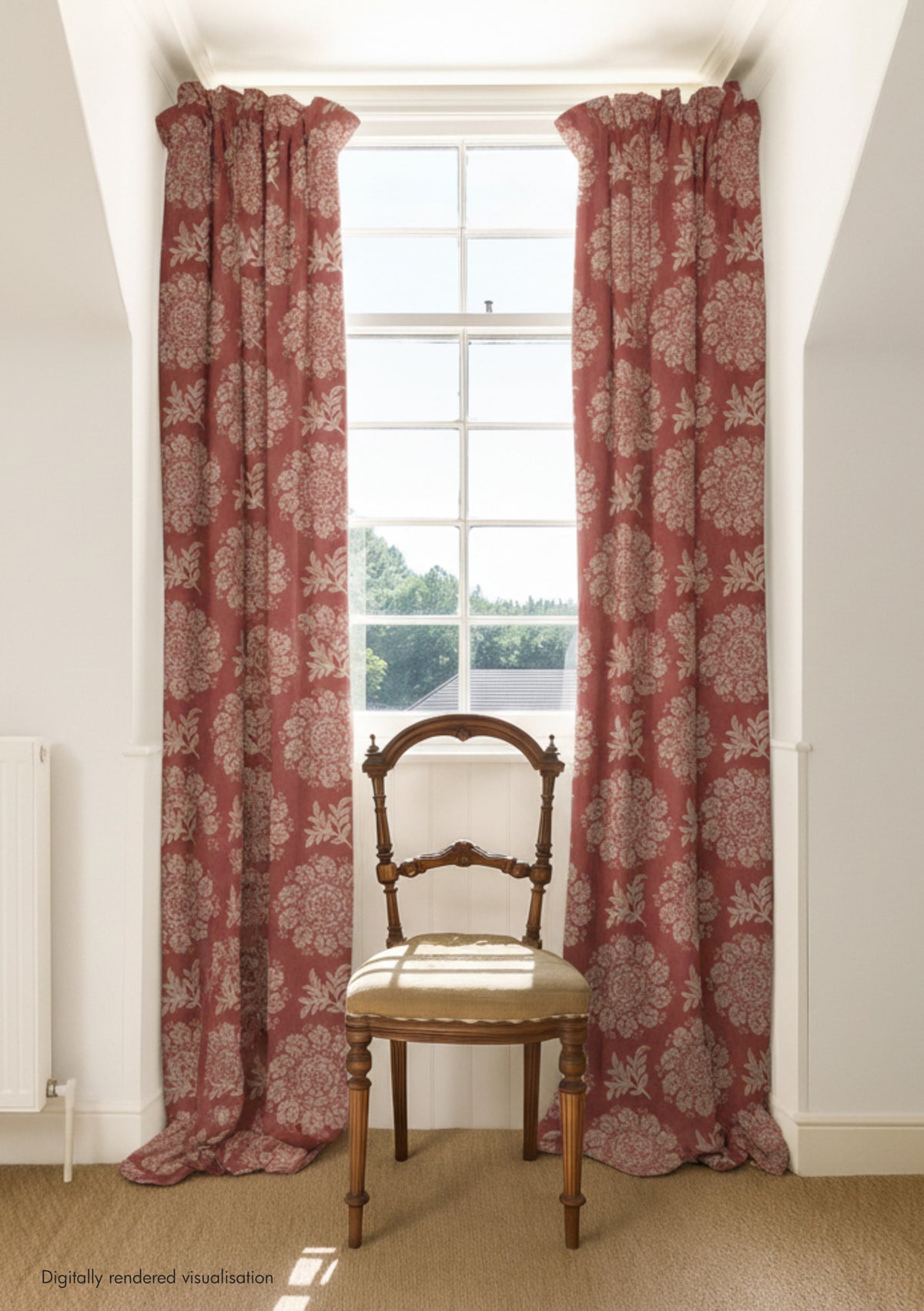 Jaujac Rondelle Linen / Carmine