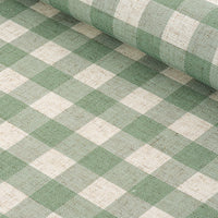 Linen Check Wallcovering / Forest Green