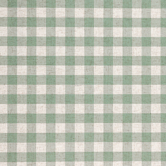 Linen Check Wallcovering / Forest Green