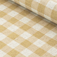 Linen Check Wallcovering / Mustard