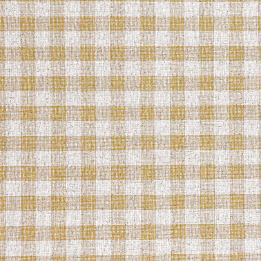 Linen Check Wallcovering / Mustard
