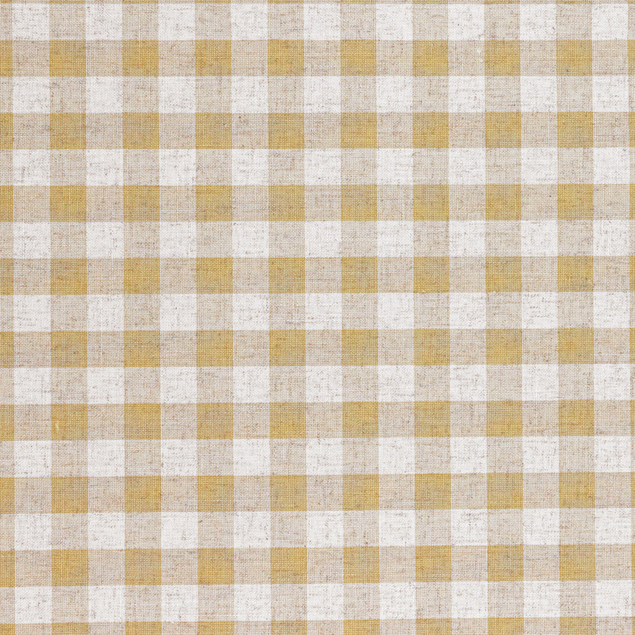 Linen Check Wallcovering / Mustard
