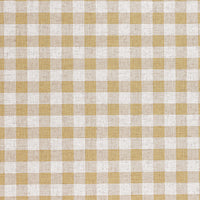 Linen Check Wallcovering / Mustard
