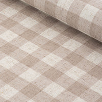 Linen Check Wallcovering  / Natural Samples