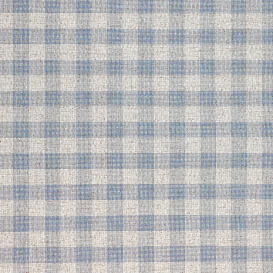 Linen Check Wallcovering / Old Blue