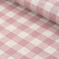Linen Check Wallcovering  / Old Rose Samples