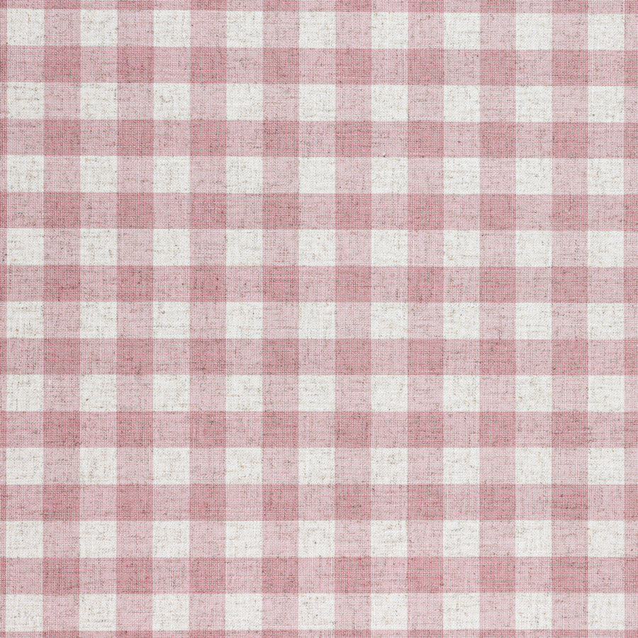 Linen Check Wallcovering / Old Rose