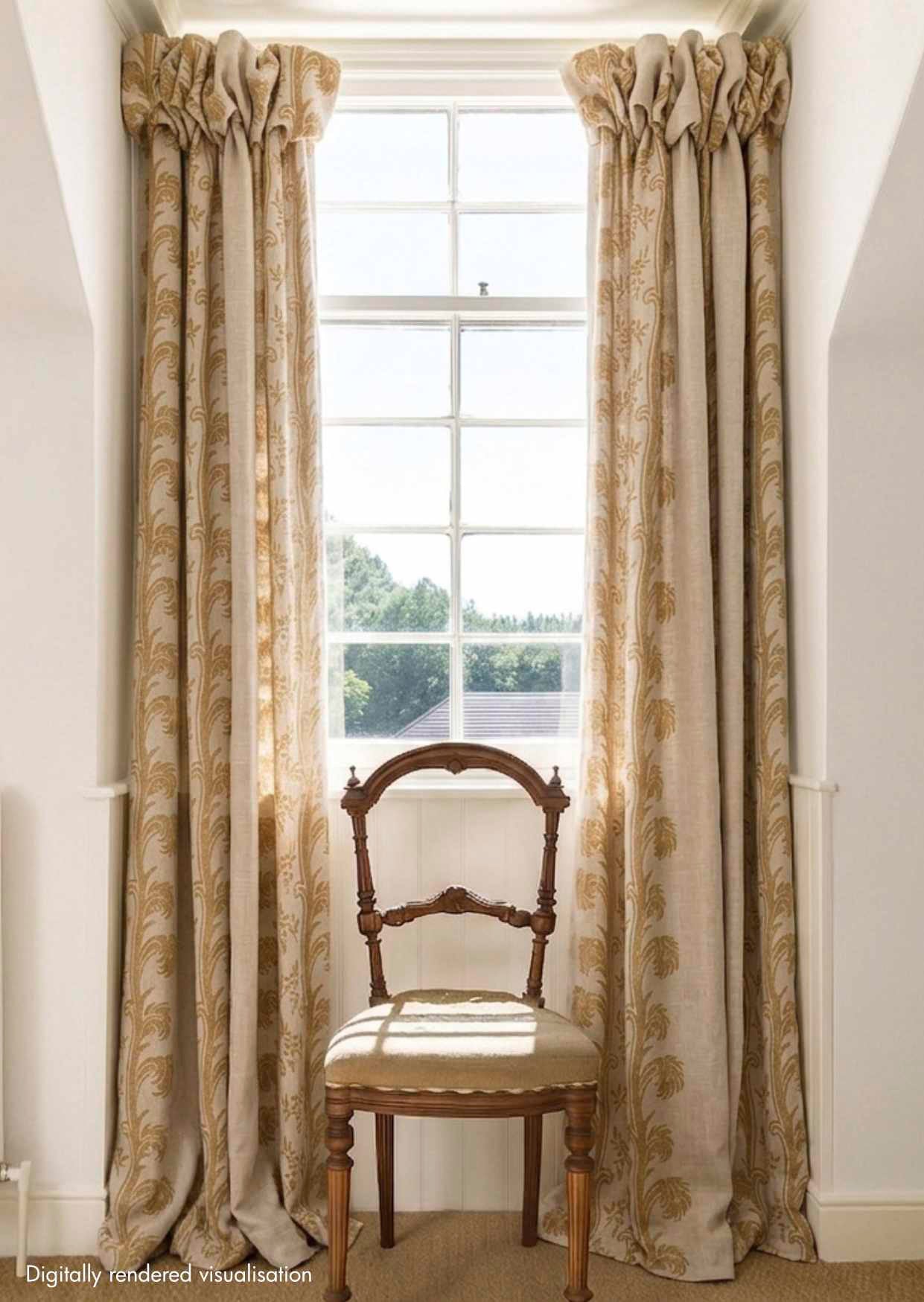 Plume Stripe Linen / Mustard