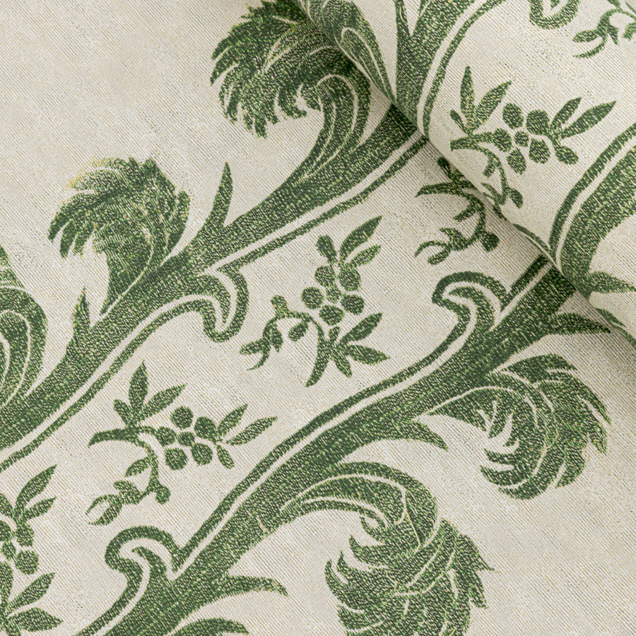 Plume Stripe Wallpaper / Forest Green Samples
