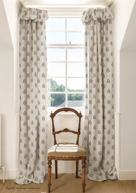 Somborne Wreath Linen / Teal